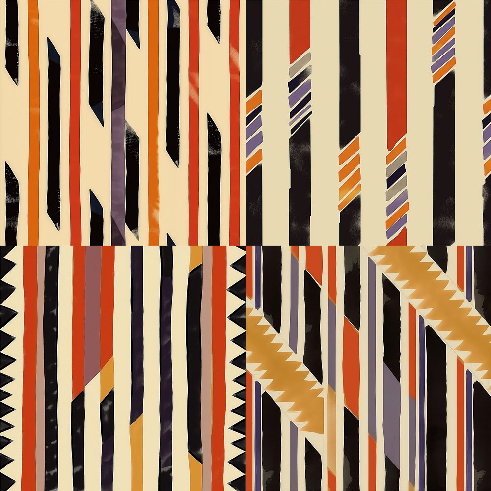 Coffret Patchwork n°1 de papier peint - Frisco Psyche