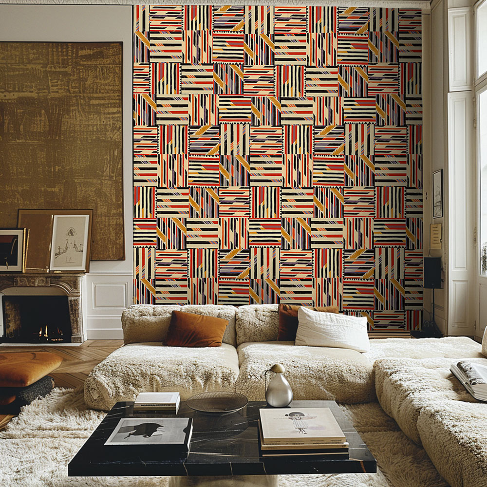 Coffret Patchwork n°1 de papier peint - Frisco Psyche