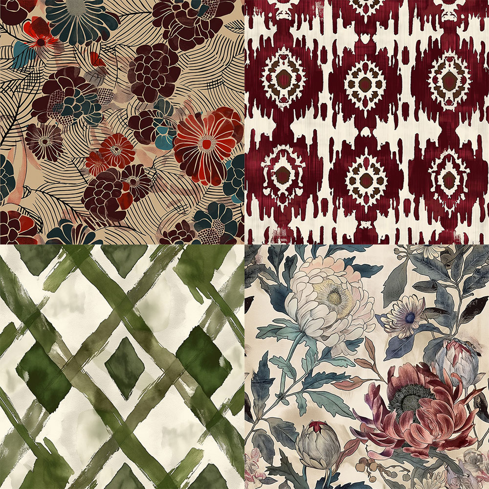 Coffret patchwork n°1 de feuille de papier peint - Vienna Herbarium