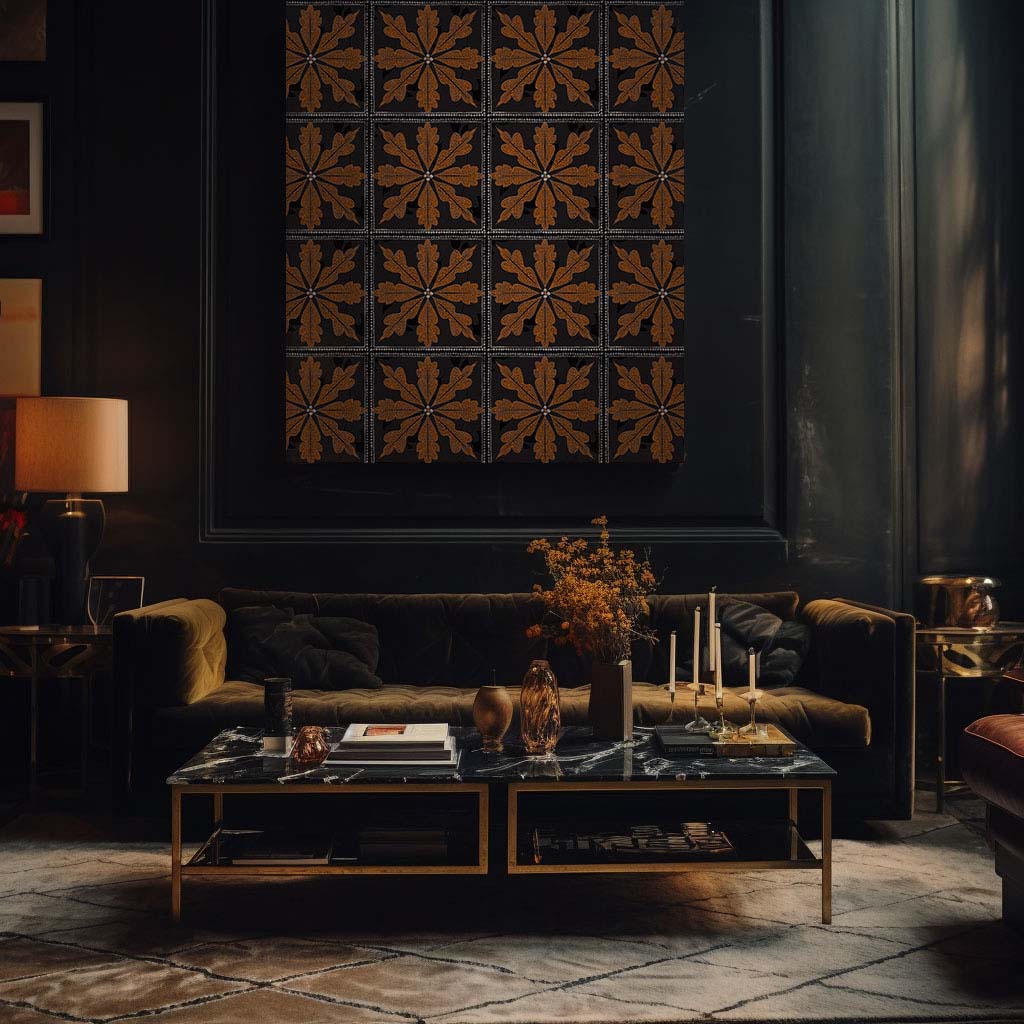 100 x 100 cm non-woven wallpaper per roll of 4 sheets, i.e. 4 m2 in washable finish.