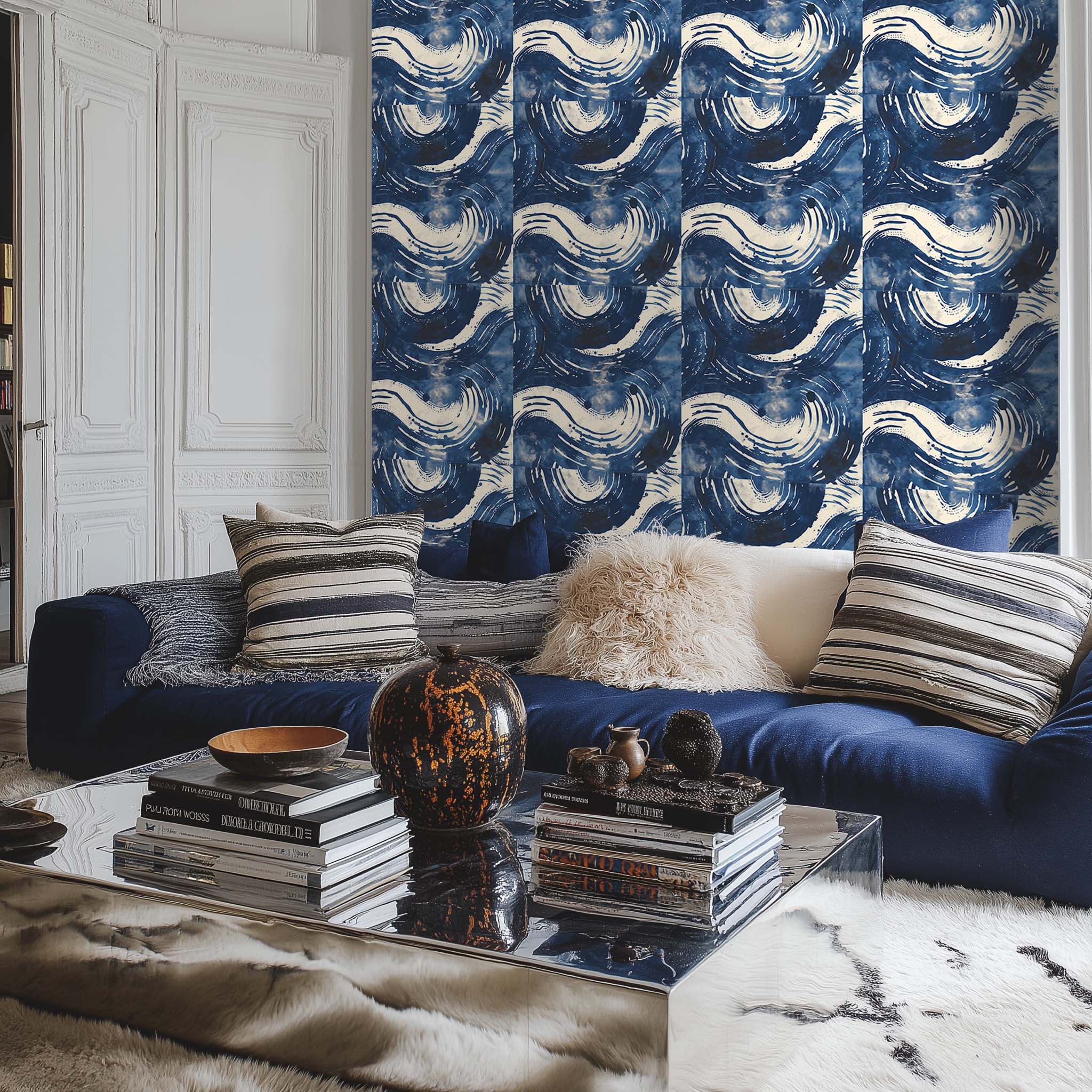 Feuille de papier peint n°16 - Nara Minuit