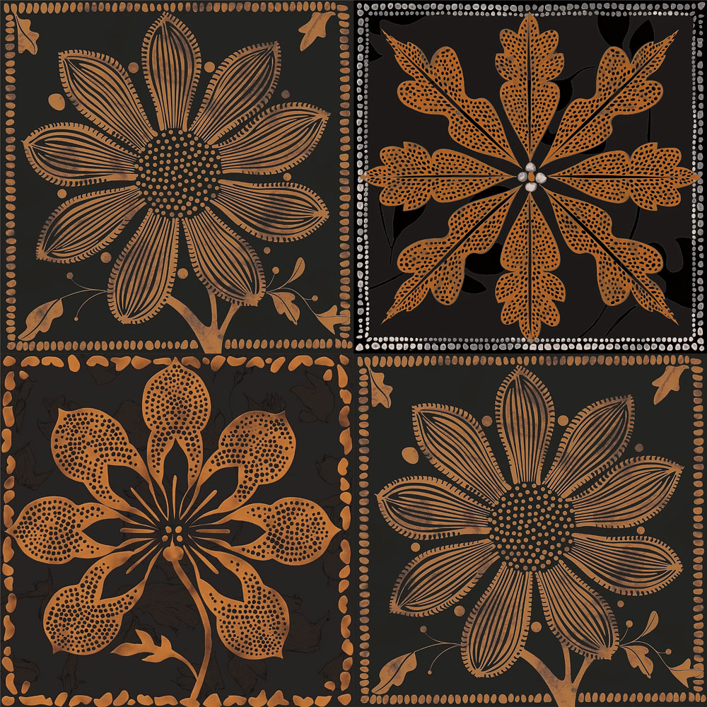 Coffret Patchwork n°2 de papier peint - Sienna Terra