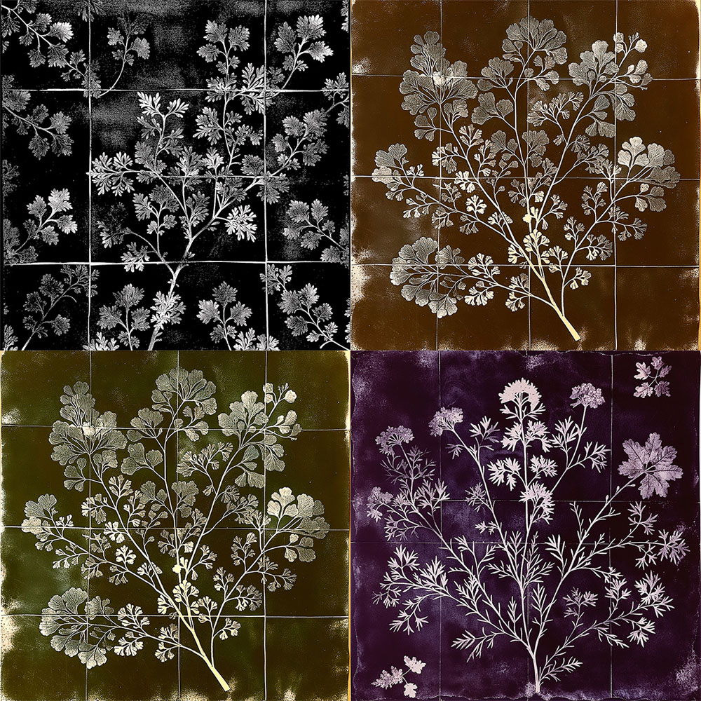 Coffret patchwork n°2 de feuille de papier peint - Vienna Herbarium