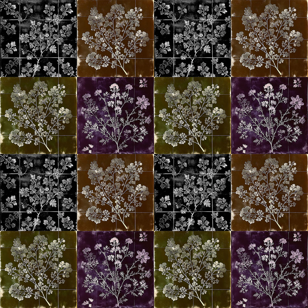 papier peint intissé de 48 x 48 cm, vendu par coffret de 16 feuilles pour couvrir 4 m2 en finition mate ou lessivable