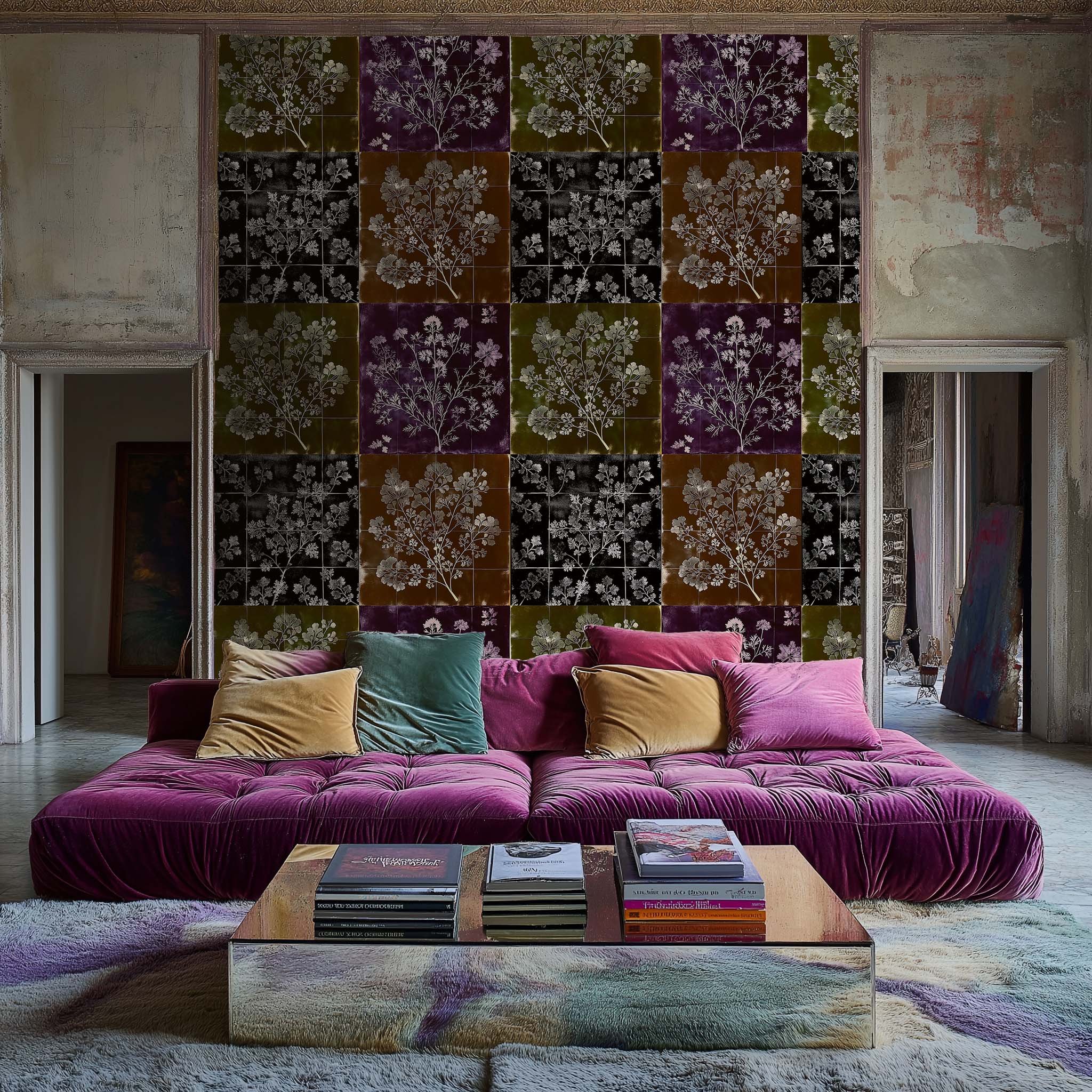 Coffret patchwork n°2 de feuille de papier peint - Vienna Herbarium