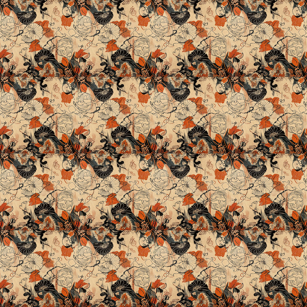 papier peint intissé de 48 x 48 cm, vendu par coffret de 16 feuilles pour couvrir 4 m2 en finition mate ou lessivable