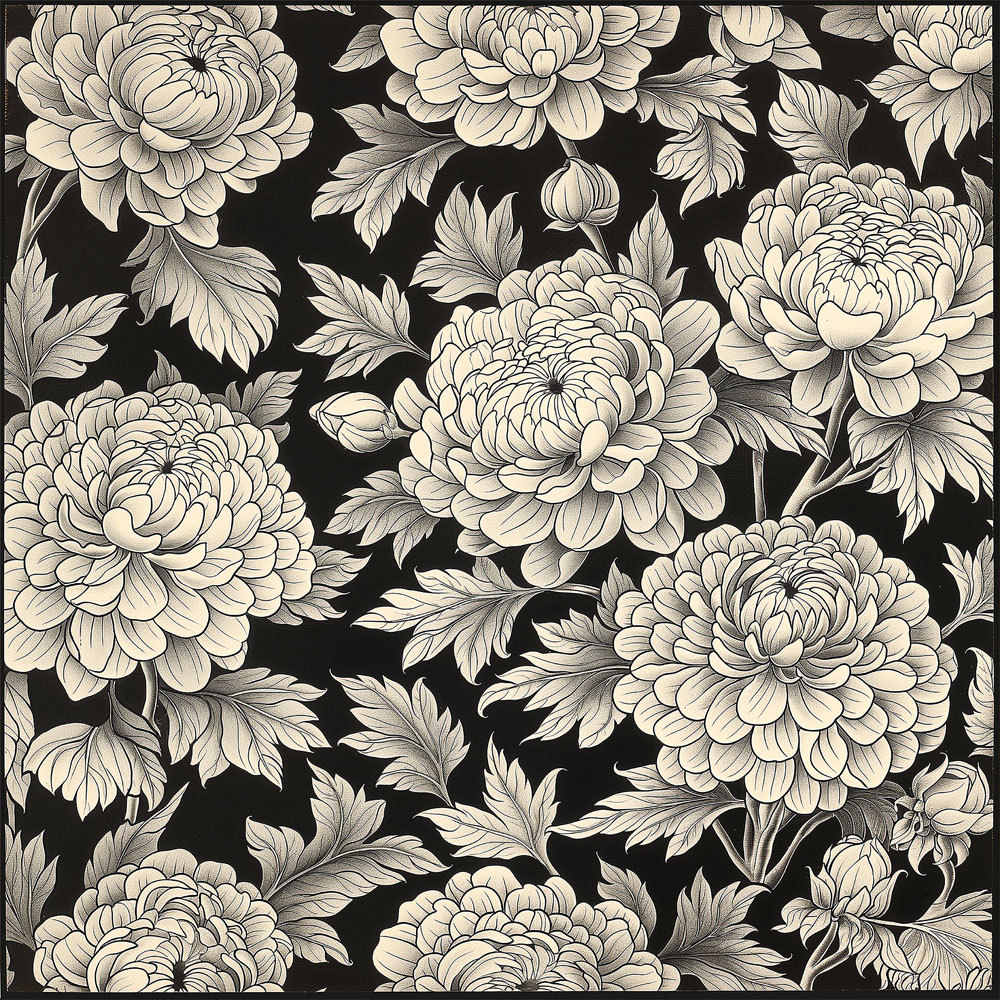 Feuille de  papier peint n°5 - Toledo Noir