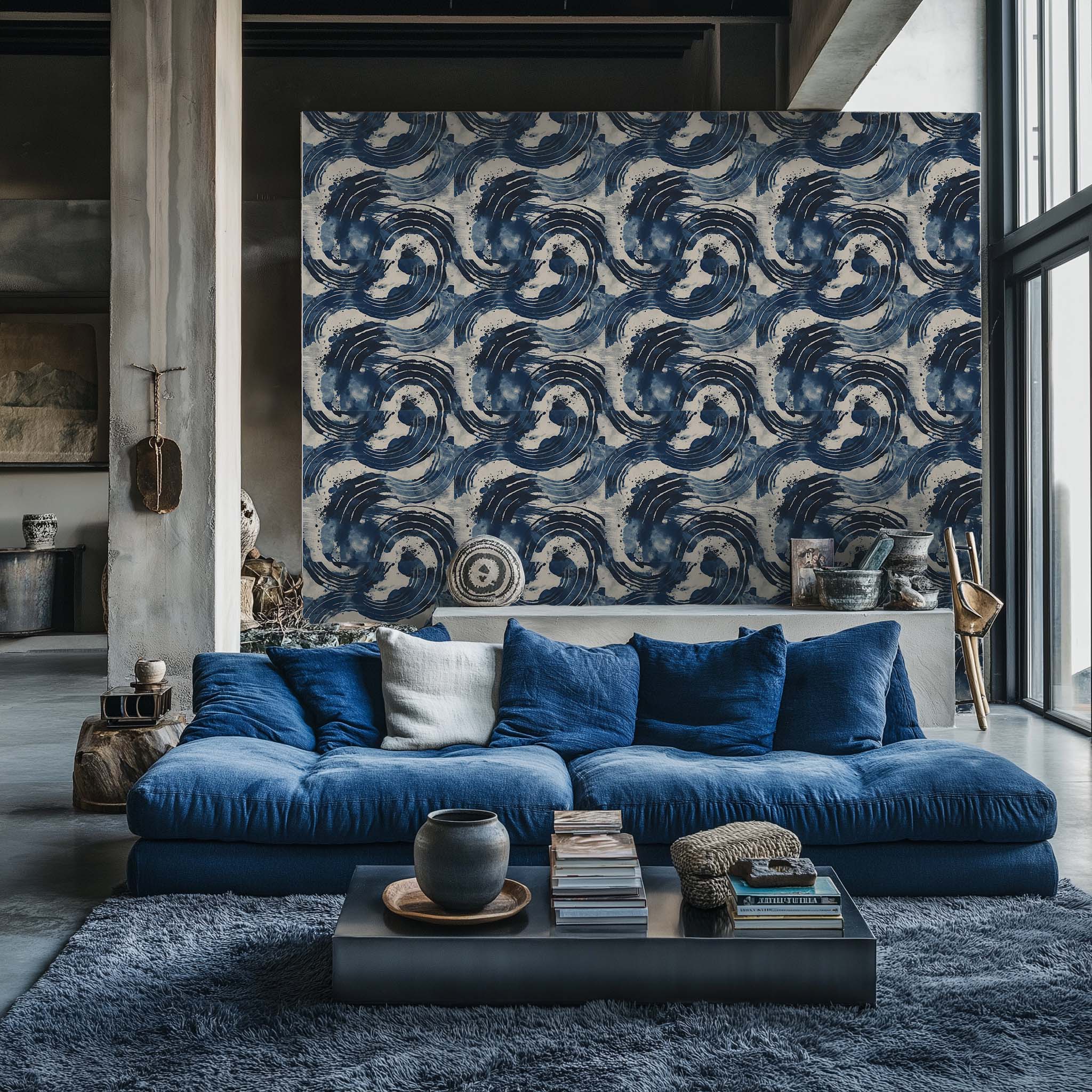 Feuille de papier peint n°6 - Nara Minuit