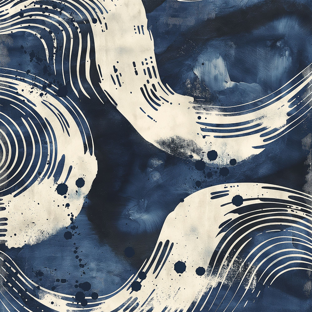 Feuille de papier peint n°7 - Nara Minuit