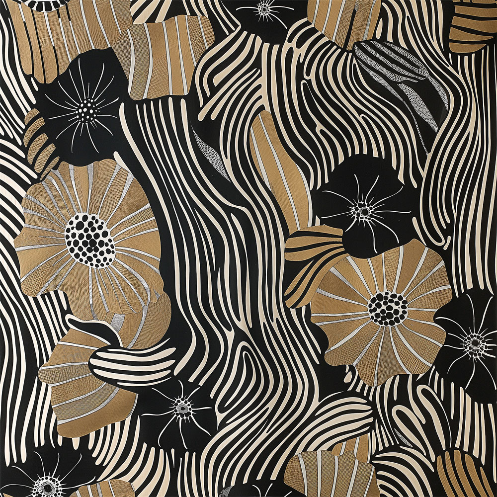 Feuille de papier peint n°7 - Toledo Noir