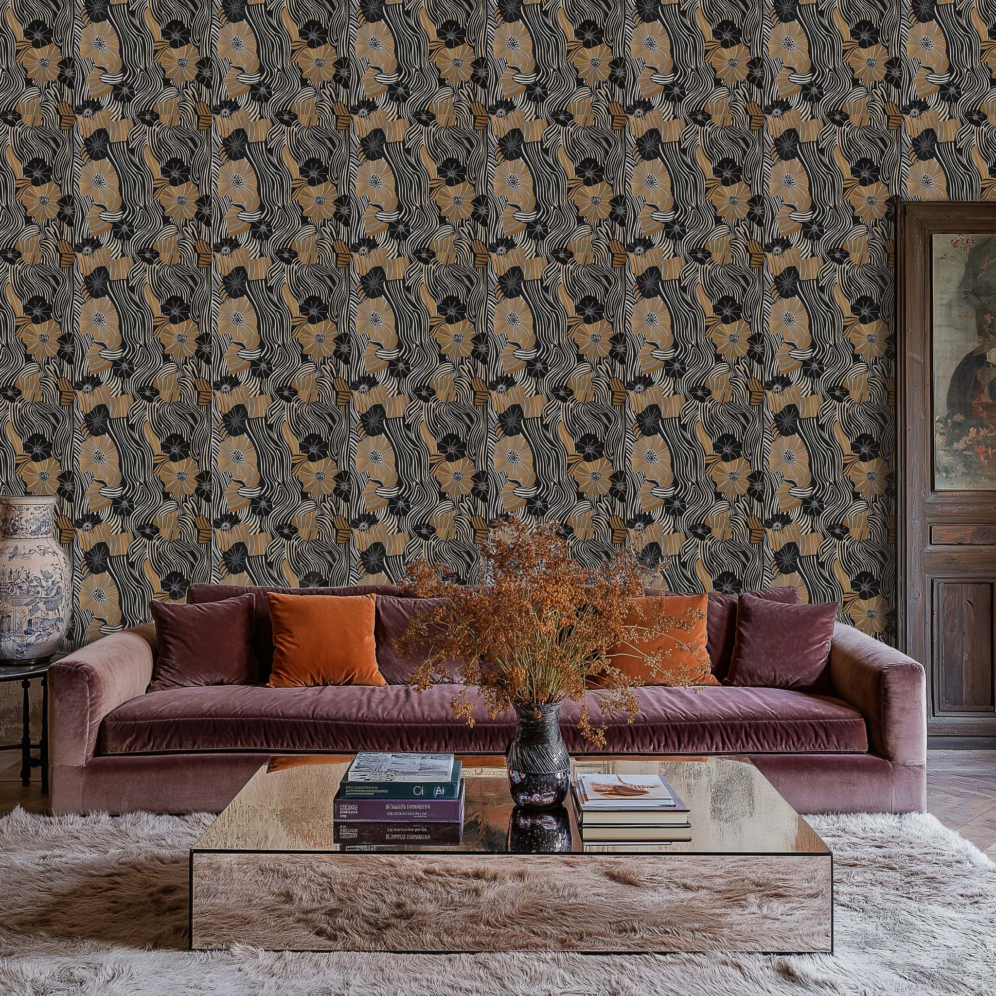 Feuille de papier peint n°7 - Toledo Noir