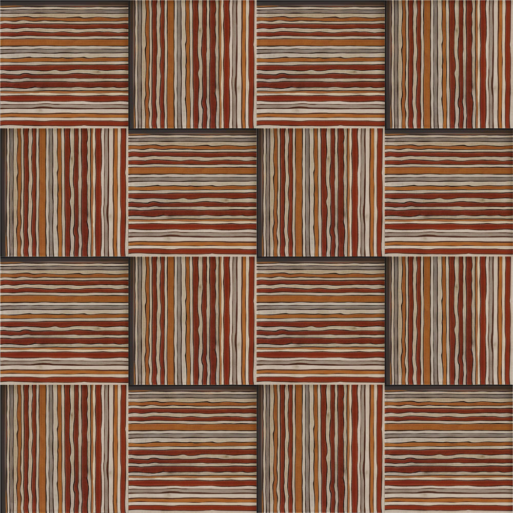 papier peint intissé de 48 x 48 cm, vendu par coffret de 16 feuilles pour couvrir 4 m2 en finition mate ou lessivable