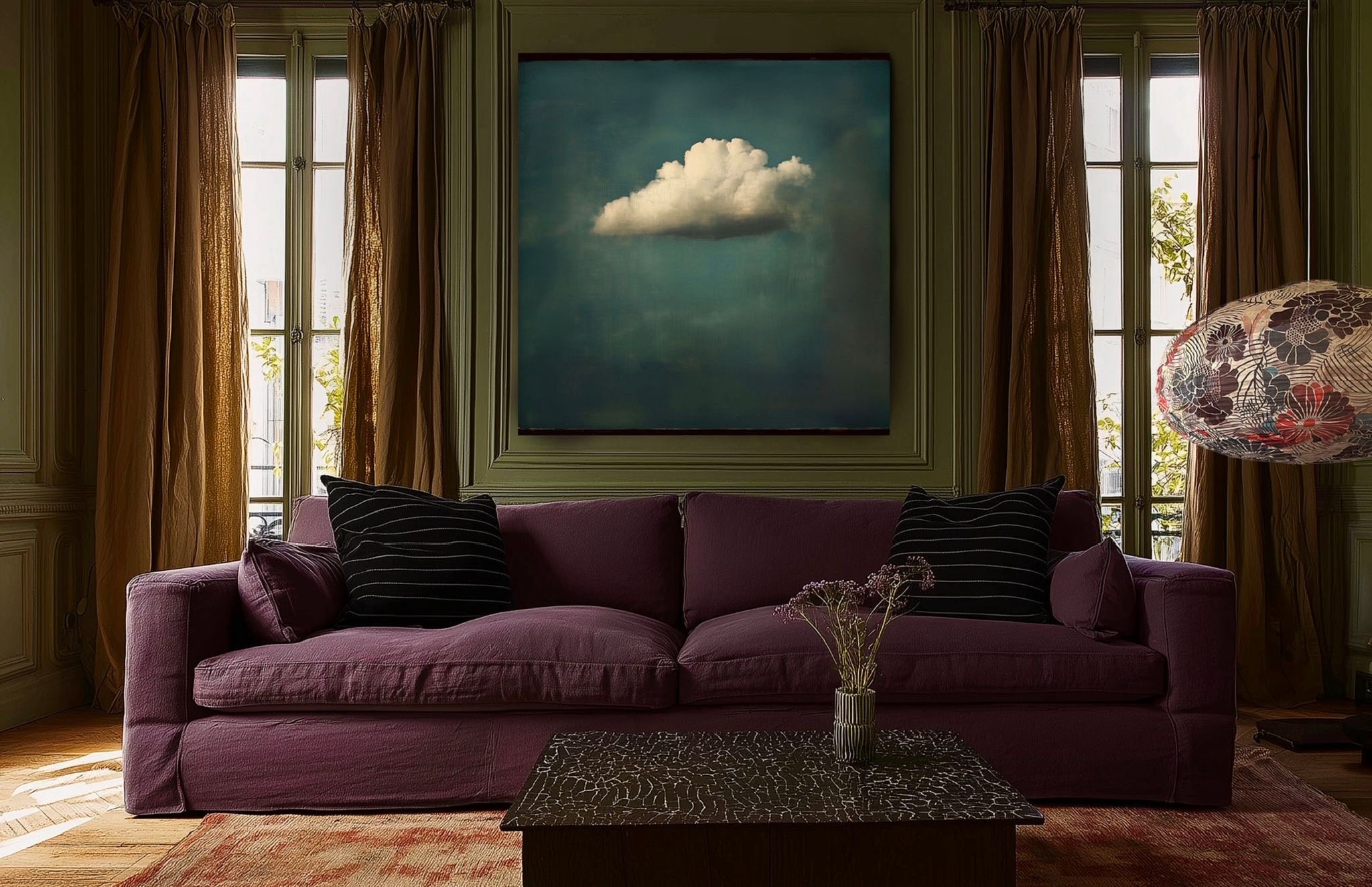 Canapé Portobello aubergine intrigante