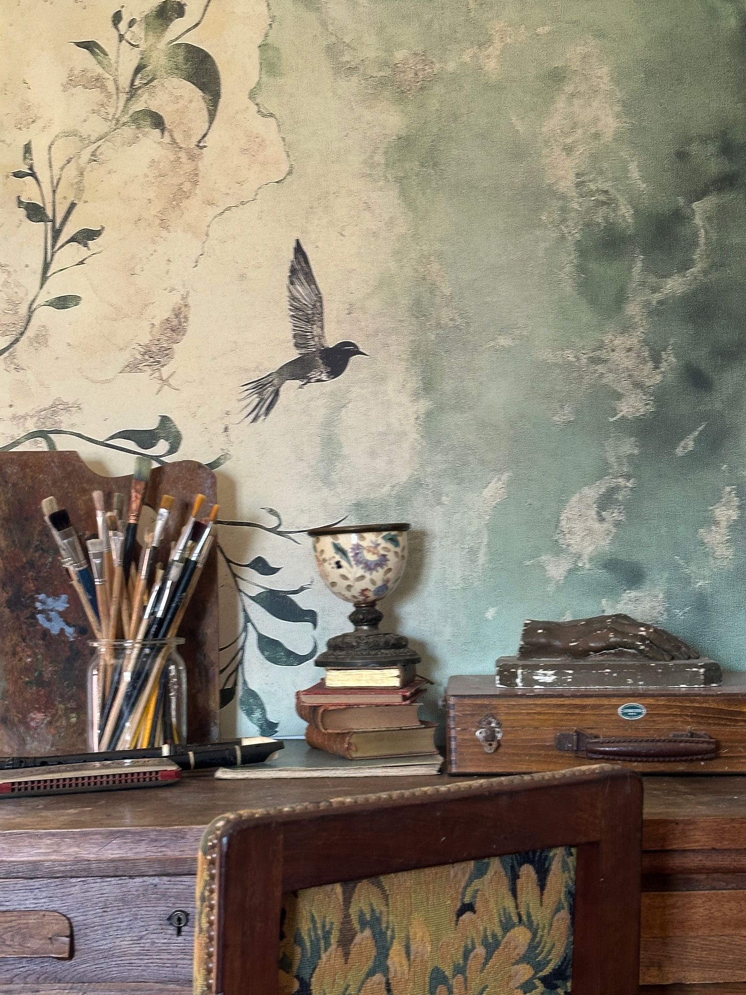 Papier peint, Liège, Chanvre, Toile et Peinture