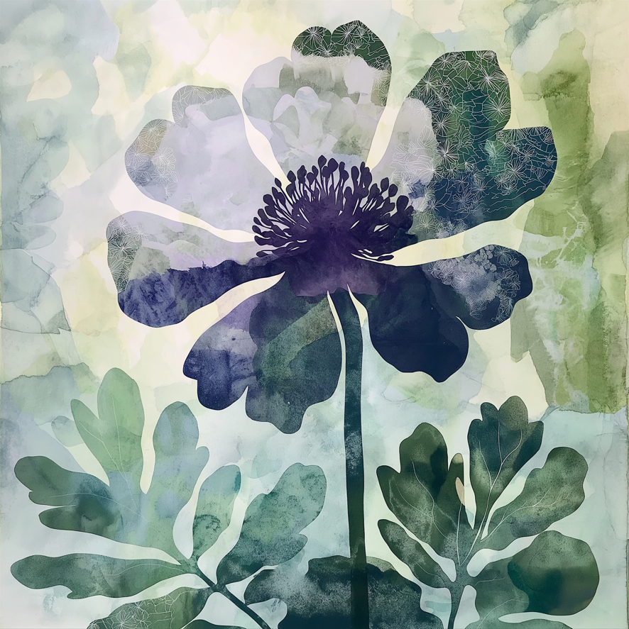 Feuille de papier Peint n°1 - Venice Céleste