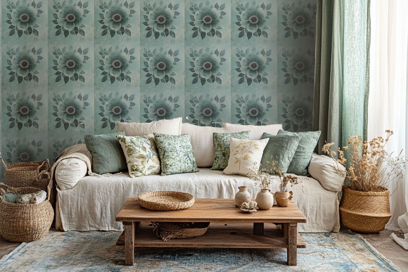 Feuille de papier Peint n°4 - Venice Céleste