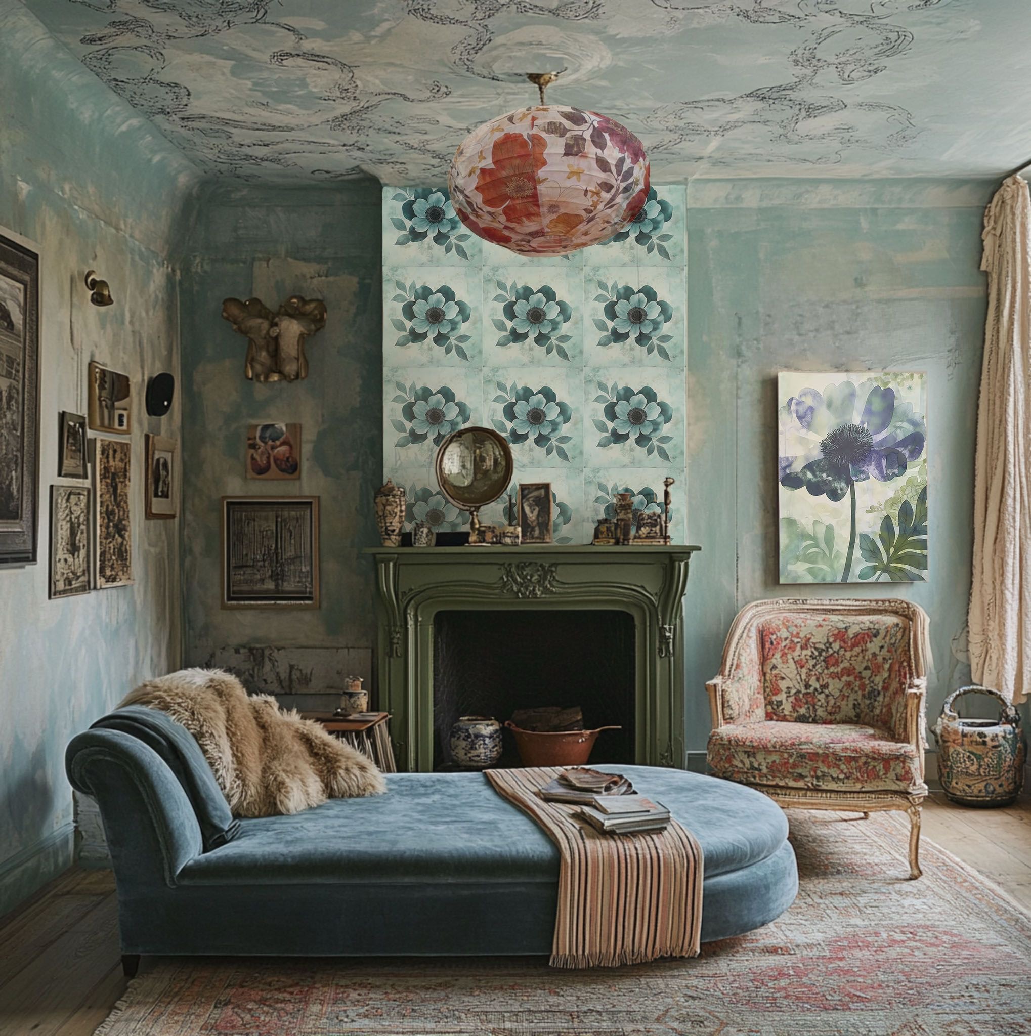 Sheet of wallpaper n°6 - Venice Céleste