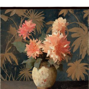 Toile à suspendre, imprimée sur papier froissé et plissé à la main