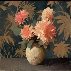 Toile à suspendre, imprimée sur papier froissé et plissé à la main